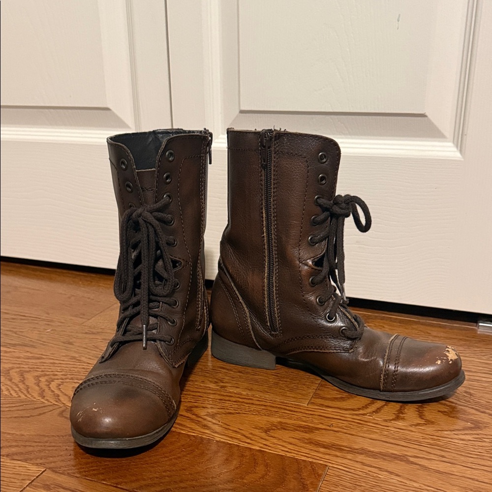 Steve Madden Dark Brown Combat Boots *final sale*